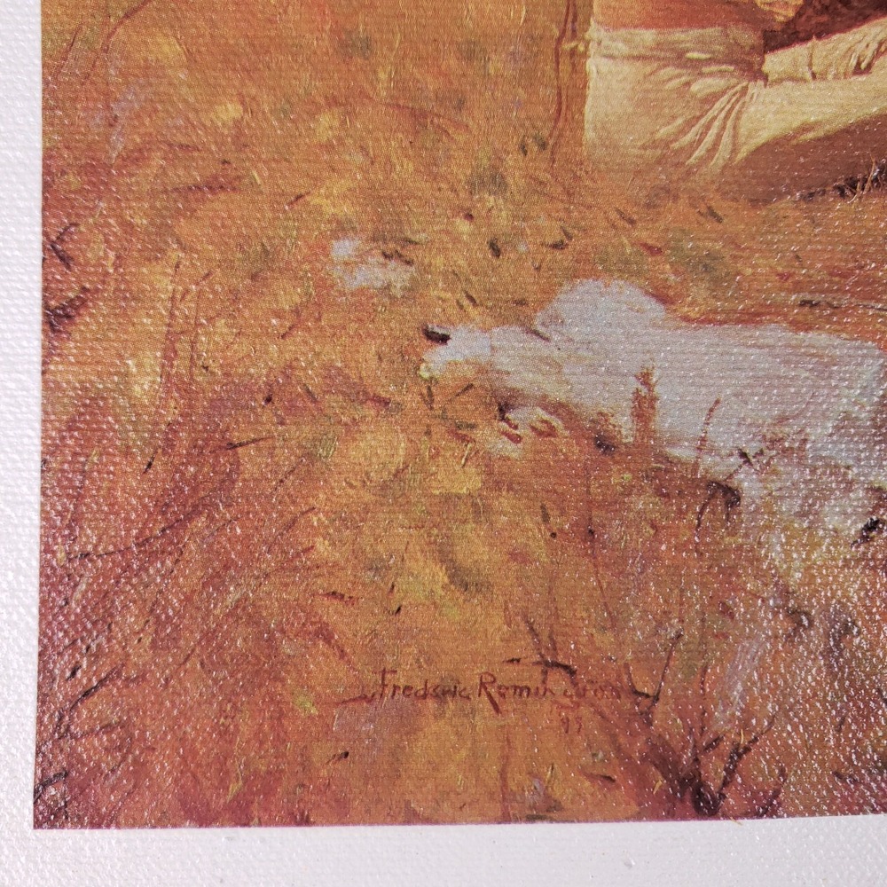 Frederic Remington Western Art Canvas Print 16x12 Brown - Picture 3 of 5